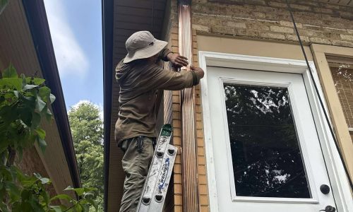 Copper gutter installation in Evanston, IL